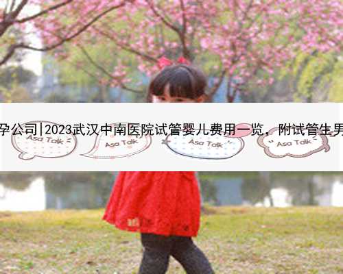 <b><b>武汉最大代孕公司|2023武汉中南医院试管婴儿费用一览，附试管生男孩省钱攻略</b></b>